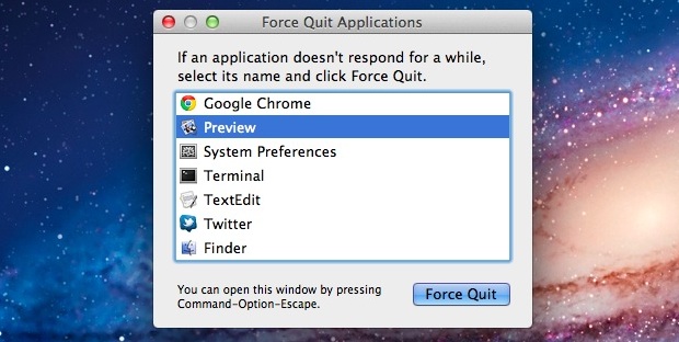 Force Quit on a Mac