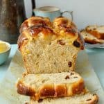 Hokkaido milk bread hot cross bun loaf (tangzhong method), the perfect treat for Easter - Domestic Gothess