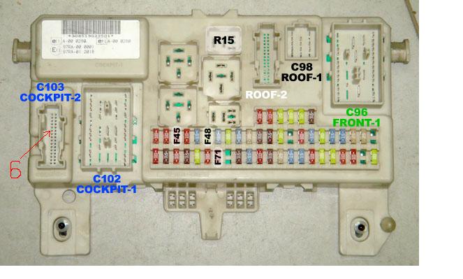 Схема предохранителей форд фокус 2 2005 года