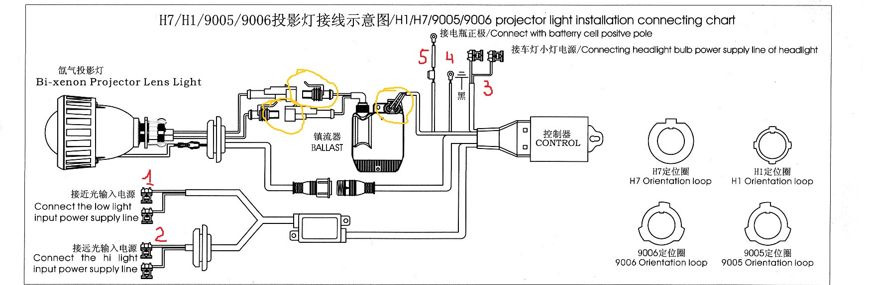 Схема подключения ксеноновых ламп на автомобиле