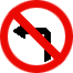 Знак 3.18.2 Поворот налево запрещен Знак 3.18.2 Поворот налево запрещен