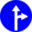Знак 4.1.4 Движение прямо или направо Знак 4.1.4 Движение прямо или направо