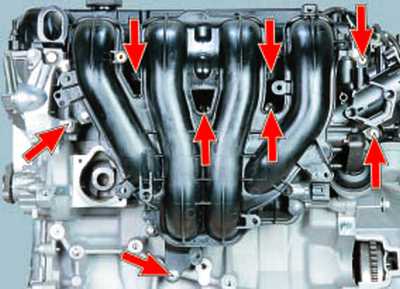 Снятие впускного коллектора лачетти